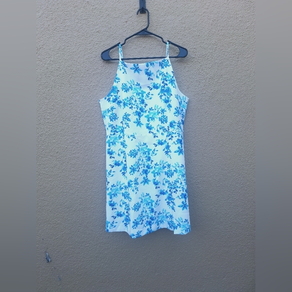 NWT FRENCH CONNECTION Floral Blue and White Dress - Picture 2 of 6